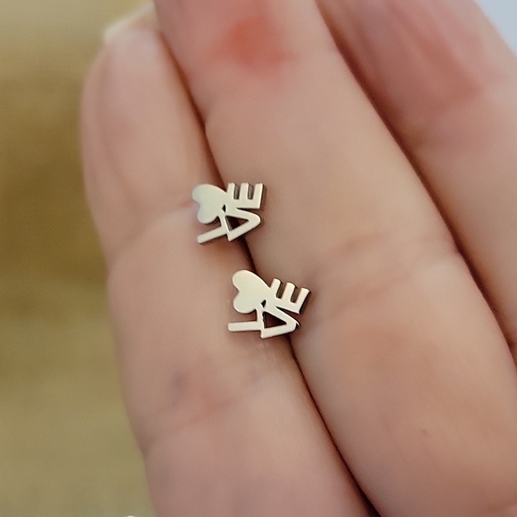 Ear Envy Jewelry - LOVE Stud Earrings